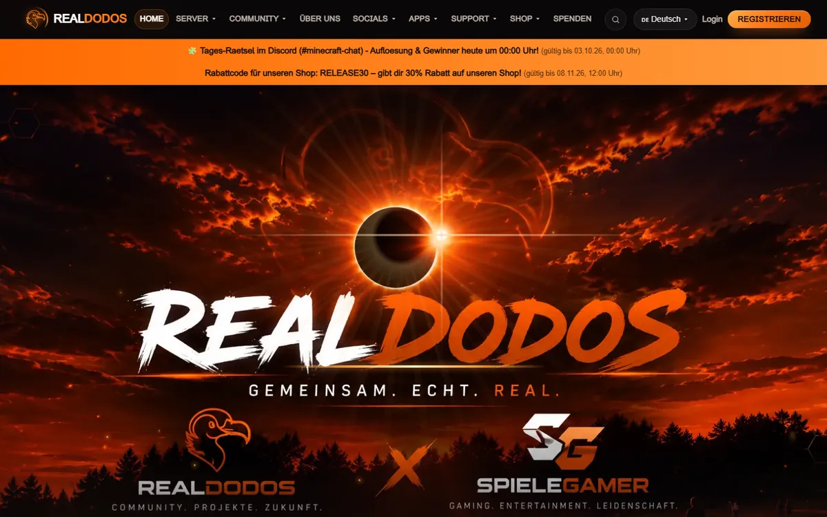 RealDodos App – Ansicht am PC